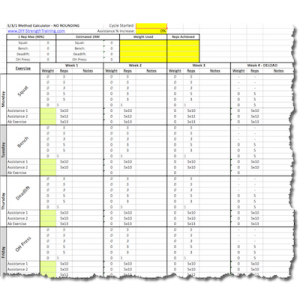 jim wendler 5 3 1 calculator